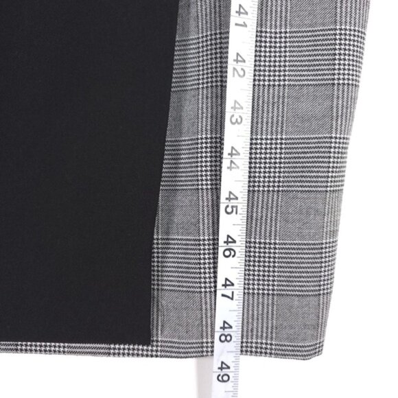 Fame & Partners Everly Button Front Black & Plaid Midi Dress Size 6 - Picture 9 of 16